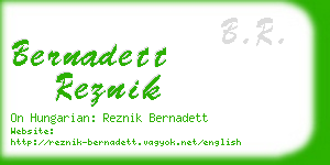 bernadett reznik business card